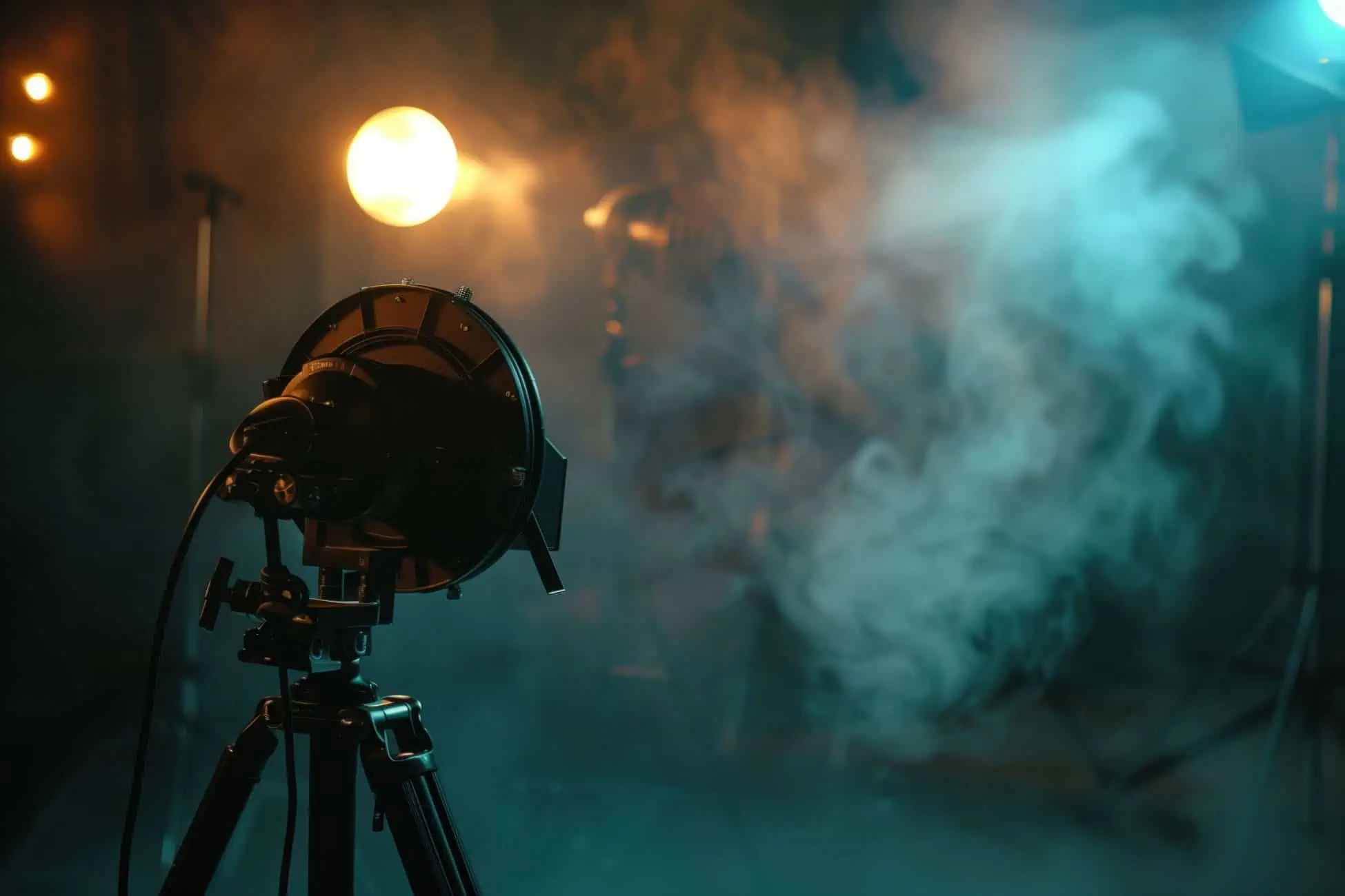 filmset met rook